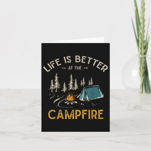 Cartão A Vida É Melhor No Acampamento C Do Camp Engraçado