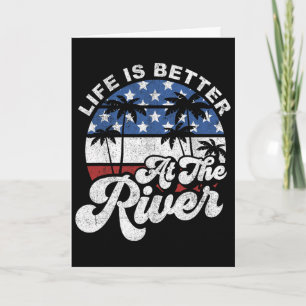 Cartão A Vida É Melhor No Rio 4 De Julho Bandeira America