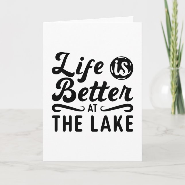 Cartão A Vida É Melhor No Wakeboard Do Lago (Frente)