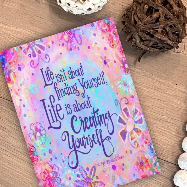 Cartão A vida é sobre se Criar (Criador carregado)