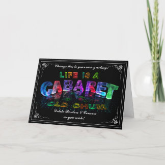 Cartão A vida é um cabaré, velho chum