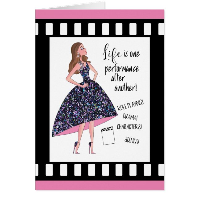 Cartão A VIDA É Um Desempenho A Seguir Ao Outro! (Frente)