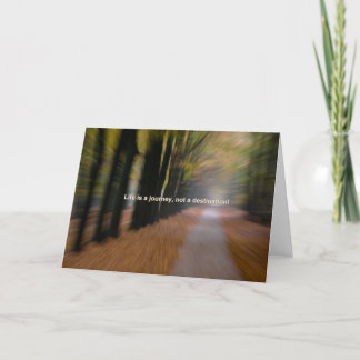 Cartão A vida é uma viagem não um destino