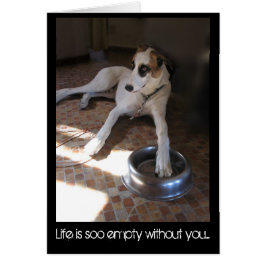 Cartão A vida está tão vazia sem você