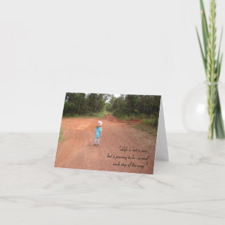 Cartão "A vida não é uma raça..." - v2