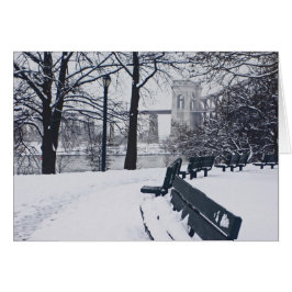 Cartão A View of Hellgate Bridge, Astoria, NY