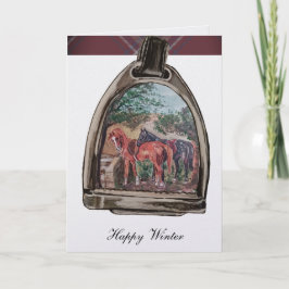 Cartão a view through a stirrup card