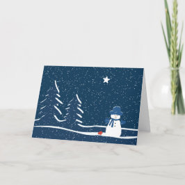 Cartão A vigília de Snowman