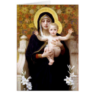 Cartão A Virgem dos Lírios (La Vierge au Lys)