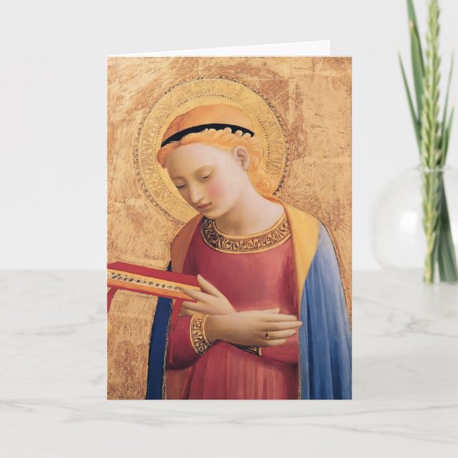Cartão A Virgem Maria do Fra Angelico- Annunciate (Frente)