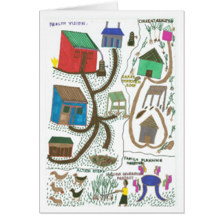 Cartão A visão de Joyce de uma casa de modelo