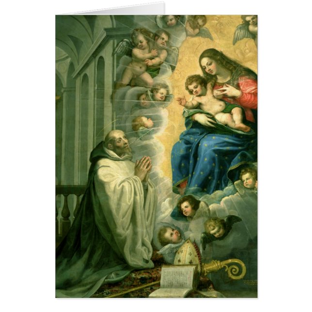 Cartão A visão de St Bernard, 1634 (Frente)