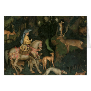 Cartão A visão de St. Eustachius, c.1438-42