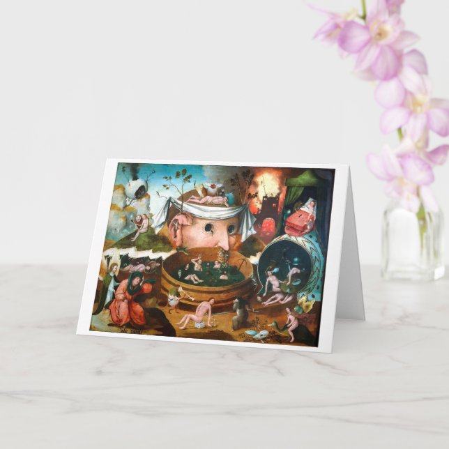 Cartão A visão de Tondal | Hieronymus Bosch | (Orquídea)