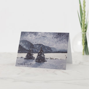 Cartão A Winter Evening Greeting Card