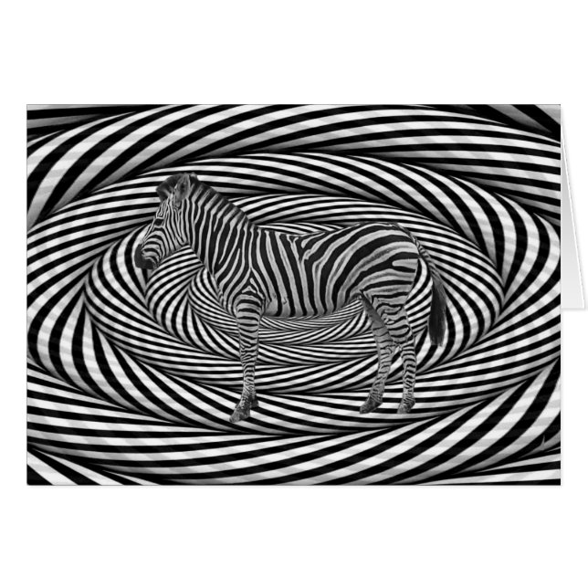 Cartão A zebra brilha (Frente Horizontal)