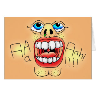 Cartão AAAAAHHH! Rosto de Gritação