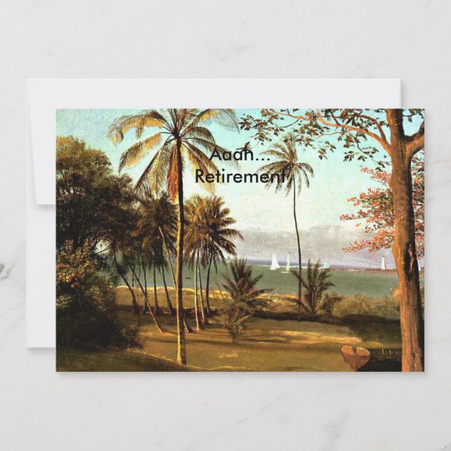 Cartão Aaah... aposentadoria, cena da Flórida (Frente)