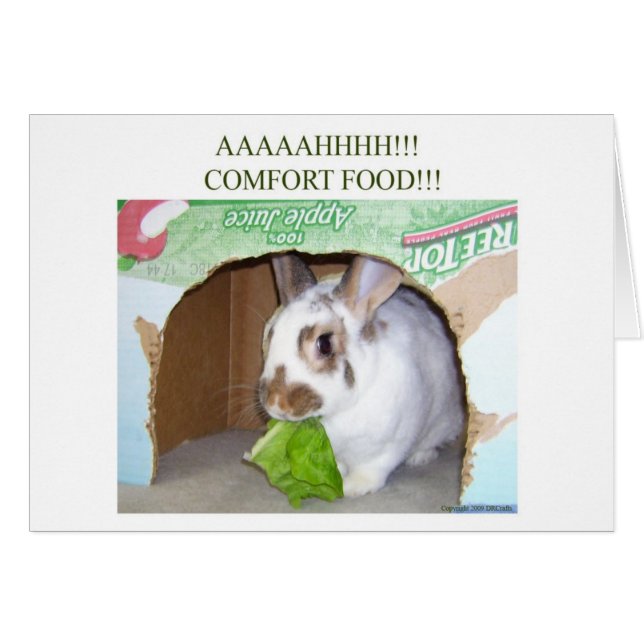 Cartão AAAHHH! Comida de conforto! (Frente Horizontal)