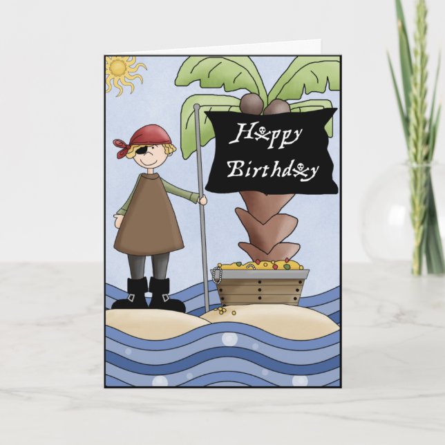 Cartão Aaargh Matey Birthday (Frente)