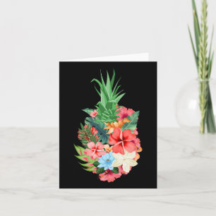 Cartão Abacaxi Aloha Praias Verão - Flores Tropicais