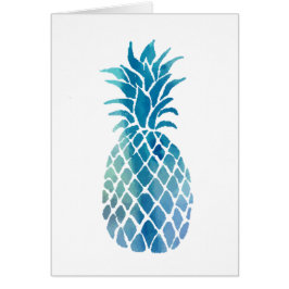 Cartão abacaxi azul