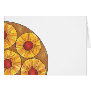 Cartão Abacaxi em cima para baixo Calçado de cereja