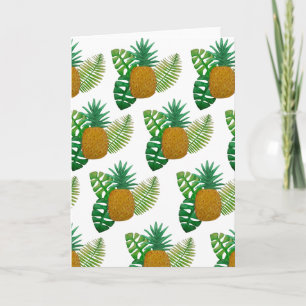 Cartão Abacaxis tropicais