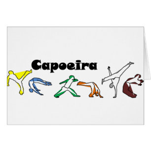 Cartão abada Brasil angola do machado do capoeira do