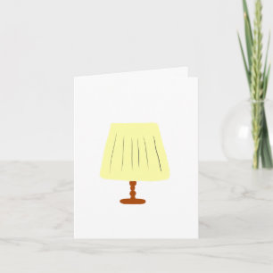 Cartão Abajur de Mesa Pregueado Amarelo Aconchegante Deco