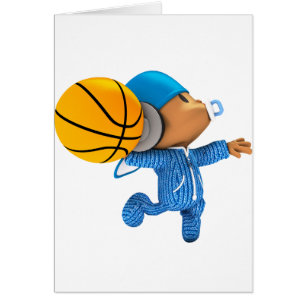 Cartão abanada 02 do basquetebol do peekaboo