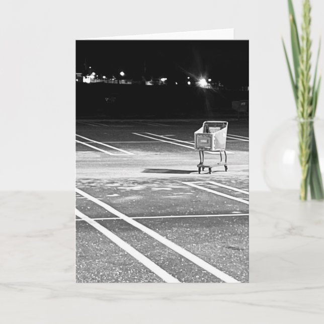Cartão Abandoned Shopping Cart in Empty Parking Lot (Frente)