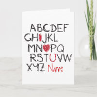 ABC Eu Te Amo Personalizado