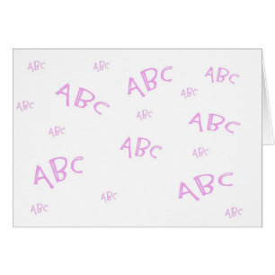 Cartão ABC rosa