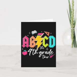 Cartão Abcd A Turnê da 4ª Série Rapazes do Rock Relâmpago
