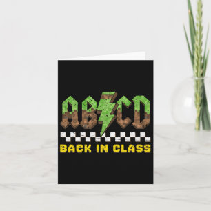 Cartão Abcd De Volta Ao Cl Rock De Volta à Escola Meninos