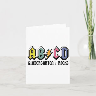 Cartão Abcd Kindergarten Rocks Ck Para Jardim De Infância