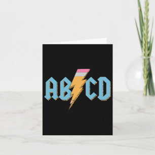 Cartão Abcd Pencil Lightning Rock'n Reverter Professor