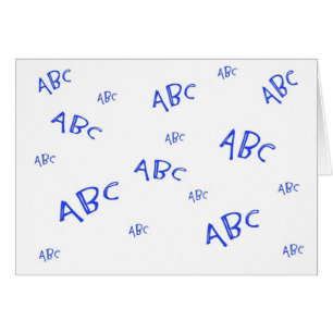 Cartão ABCs azuis