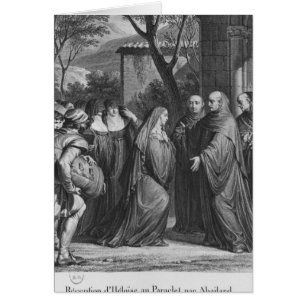 Cartão Abelard Heloise de acolhimento em Paraclete