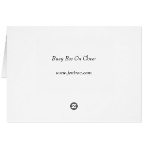 Cartão Abelha ocupada no trevo