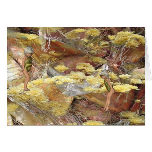 Cartão Abelhas da floresta (Frente Horizontal)