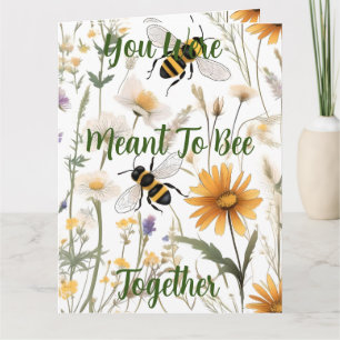 Cartão Abelhas E Flores Selvagens Querem Ser Juntas