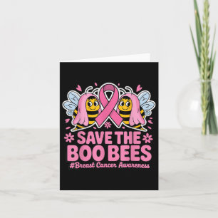 Cartão Abelhas Engraçadas Fantasmas Boo Cancer Sensibiliz