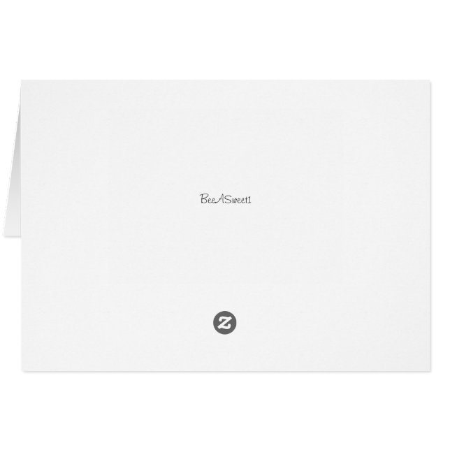 Cartão Abelhas no favo de mel (Verso horizontal)