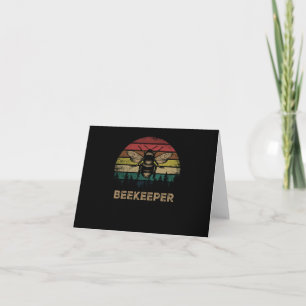 Cartão Abelhas Retro Beekeeper