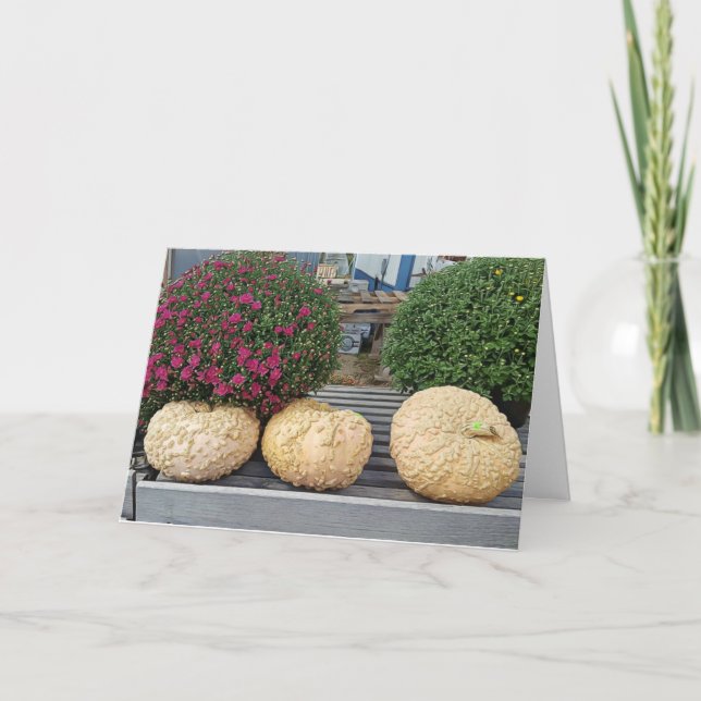 Cartão Abençoações de outono de Bombas e Mães (Frente)