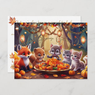 Cartão Abençoações do outono Dias de Ouro Momentos Festiv