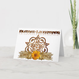 Cartão Abençoada Saudação de Lughnasadh Pagan Sabbat