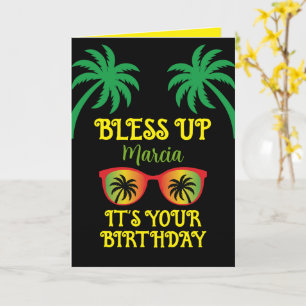 Cartão Abençoado Aniversário Jamaicano Feliz